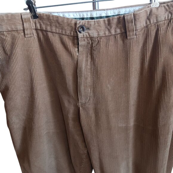 40x30 L.L. Bean Mens Comfort Waist Corduroy Pants 40 Brown Button Back Pockets - Picture 4 of 7